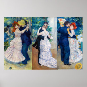 Póster Renoir - Serie de baile: Bougival, Ciudad y Campo