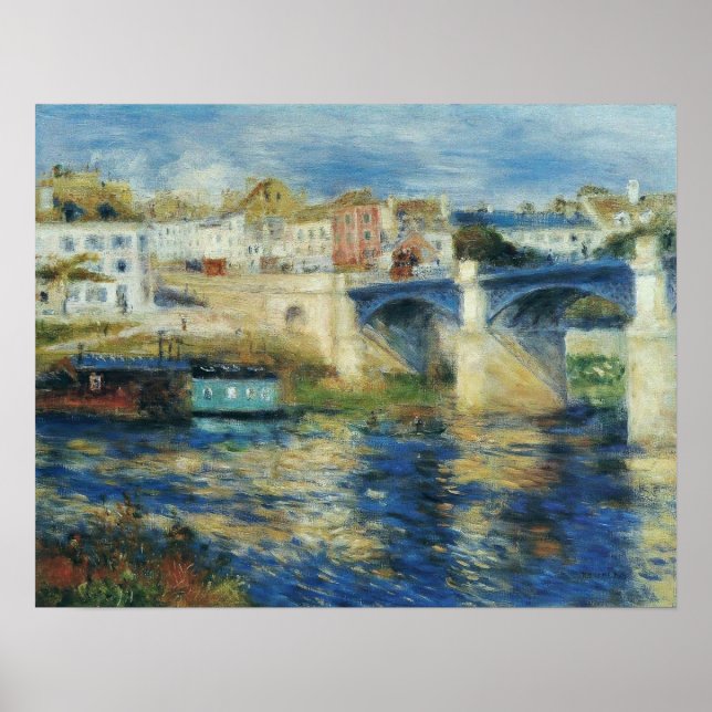 Póster Renoir - The Chatou Bridge 1875 (Frente)