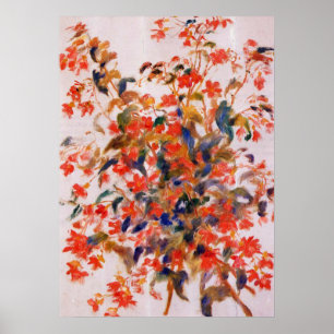 Póster Renoir - Todavía la vida con fuscias