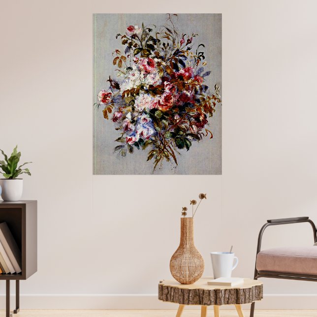 Póster Renoir - Un ramo de rosas (Salón 3)