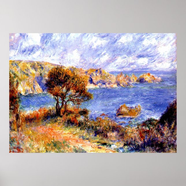 Póster Renoir - Vista en Guernsey (Frente)