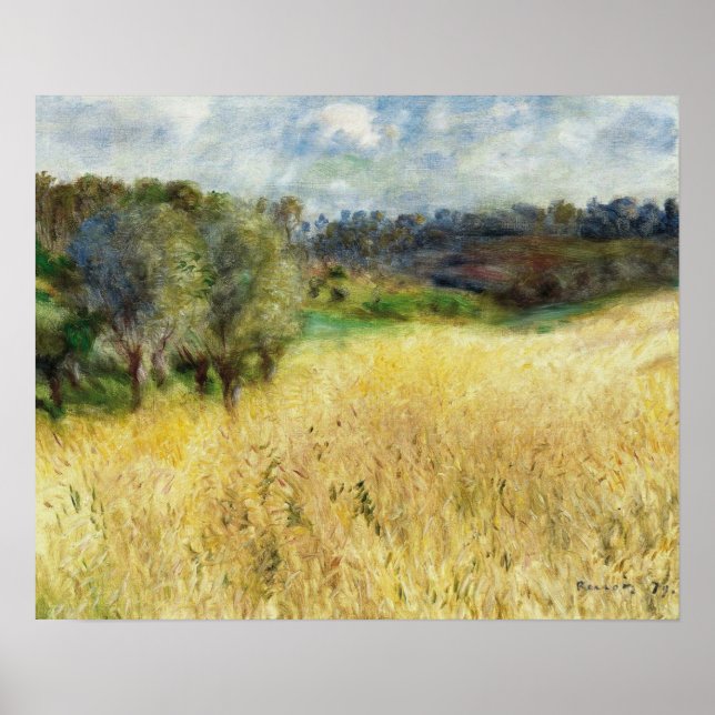 Póster Renoir - Wheatfield 1879 (Frente)