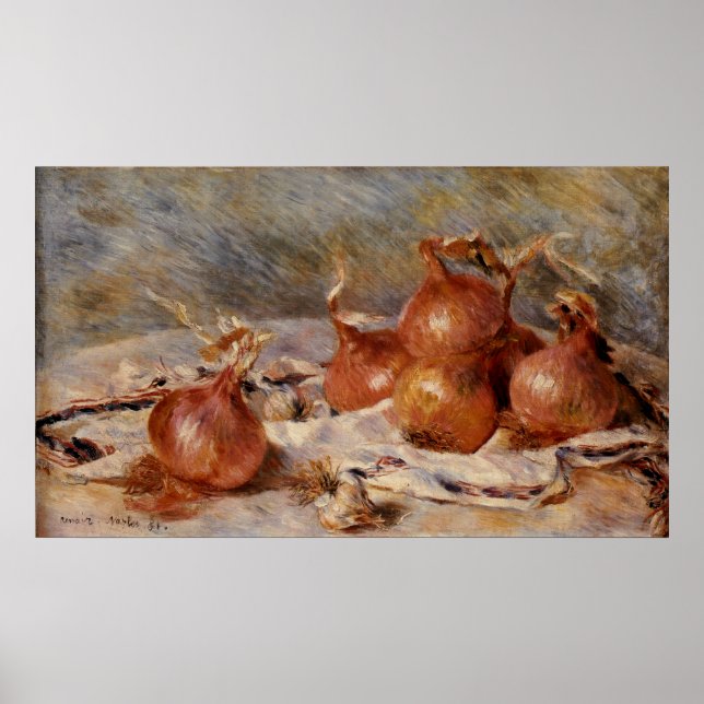 Póster Renoir's Still Life with Onions (1881) (Frente)
