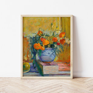 Póster Renoncules au Vase Bleu   Pierre Bonnard