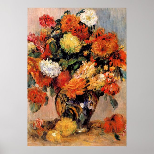 Póster Renovación - Vase de flores, 1884 (Frente)