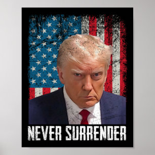 Póster Renuncia a Trump Mug Shot 2024 Presidente american