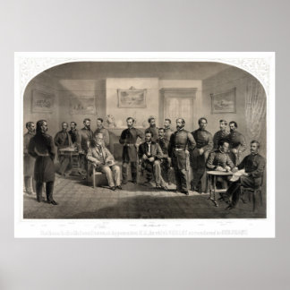 Póster Renuncia del general Lee en el Appomattox