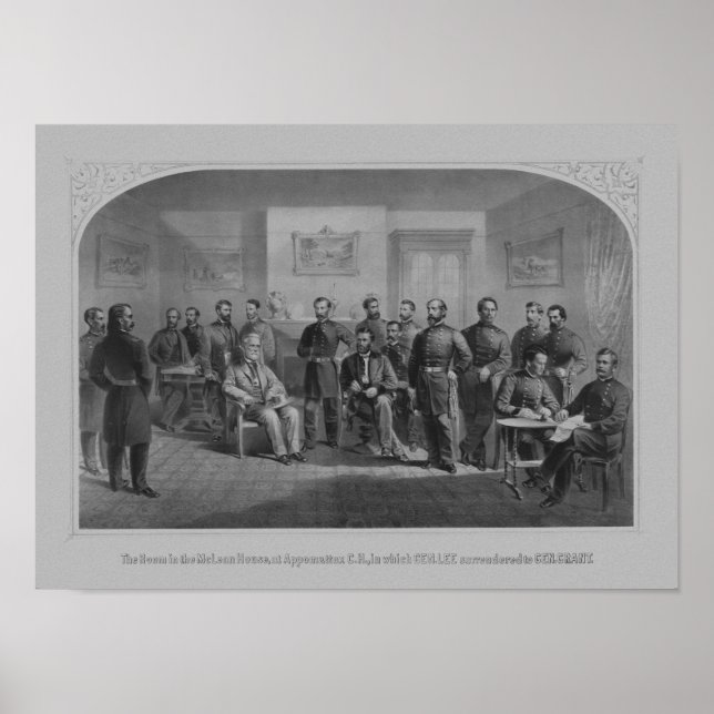 Póster Renuncia Lee En Appomattox — Guerra Civil (Frente)