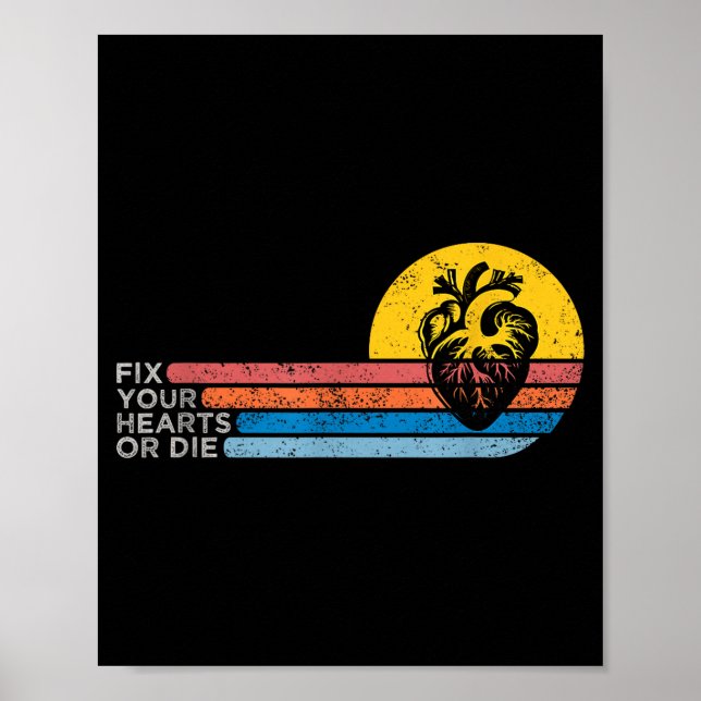 Póster Repara Tus Corazones O Muere  (Frente)