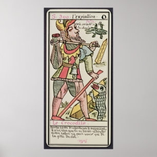 Póster Reparación, carta de tarot, francesa