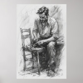 Póster Reparación de muebles de época