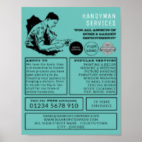 Reparador clásico, publicidad Handyman