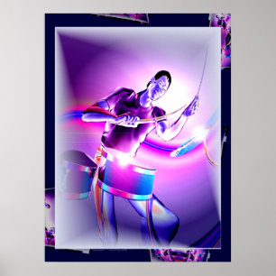 Póster Repercusión - Baterista púrpura