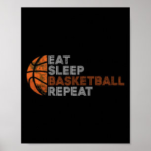 Póster Repetición De Básquetbol De Dormitorio Para Hombre