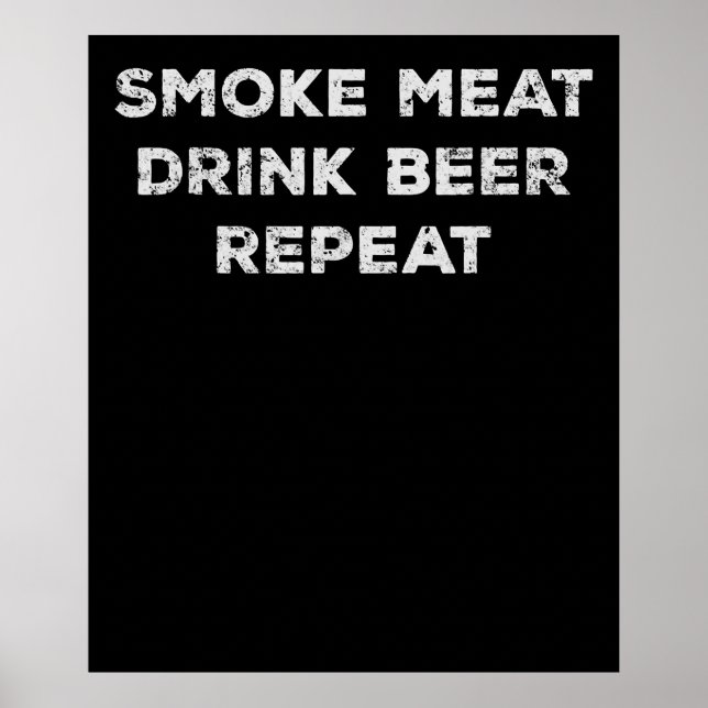 Póster Repetición de bebida de carne de humo | Amantes di (Frente)