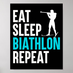 Póster Repetición de Biatlón de Sueño Comido - Disparo de