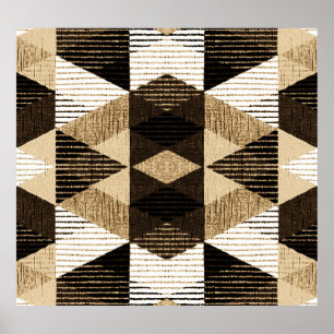 Póster Repetición de geometría: diseño de fondo texturiza