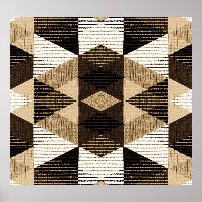 Póster Repetición de geometría: diseño de fondo texturiza (Frente)