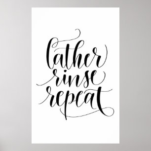 Póster Repetición de la aclaración de la espuma