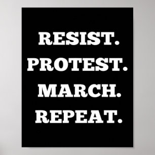 Póster Repetición de la marcha de protesta de resistencia
