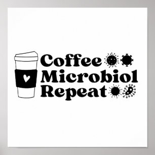Póster Repetición de la microbiología del café