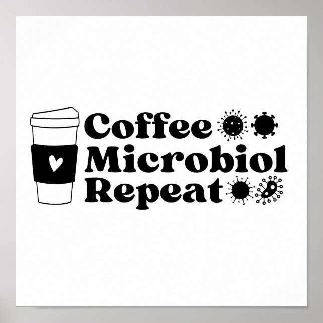 Póster Repetición de la microbiología del café (Frente)