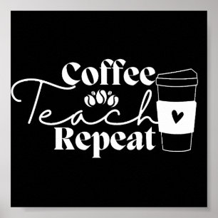Póster Repetición de prueba de café