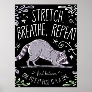 Póster Repetición de respiración de estiramiento - Diseño