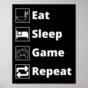 Póster Repetición del juego de sueño