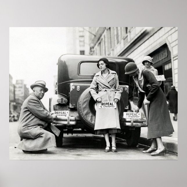 PÓSTER REPETIDOS AGUJEROS DE BOMBA DE PROHIBICIÓN 1932 (Frente)