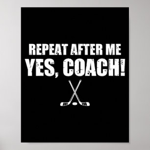 Póster Repetir después de mí sí entrenador divertido entr