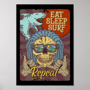 Póster Repetir el sueño de descanso