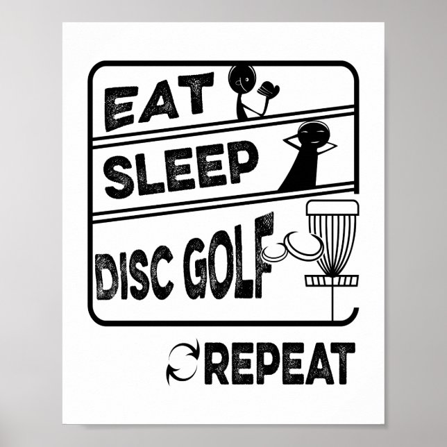 Póster Repetir el sueño del disco de golf (Frente)