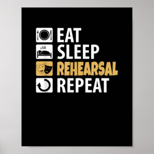 Póster Repetir ensayo de sueño - Citas de teatro que actú