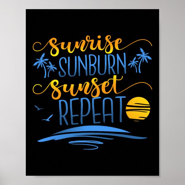 Póster Repetir Sunrise Sunburn Sunset (Frente)