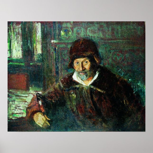 Póster Repin - autorretrato 1920 (Frente)