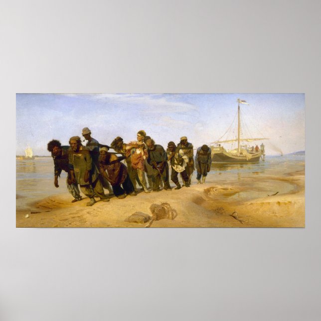Póster Repin - Barge Haulers Sobre El Volga (Frente)
