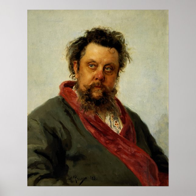 Póster Repin - Composer MP Mussorgsky (Frente)