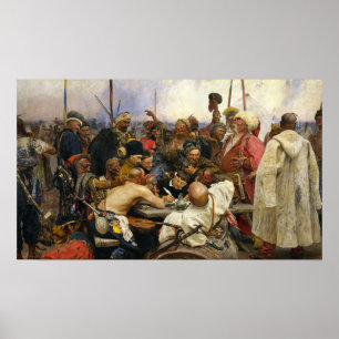 Póster Repin - Cossacks Replying To Sultan Mehmed IV 1896