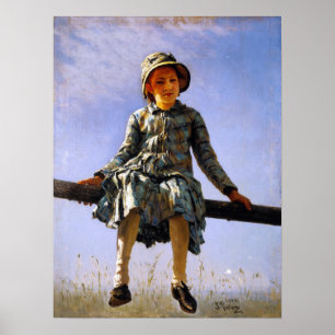 Póster Repin - Dragonfly (Retrato de la hija del artista)