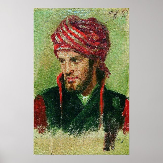 Póster Repin - Joven en Turban (Frente)