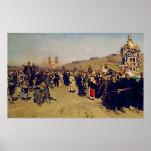 Póster Repin - Procesión religiosa En La Provincia De Kur