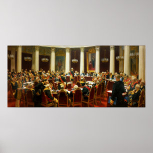 Póster Repin - Sesión Solemne del Consejo de Estado 1901