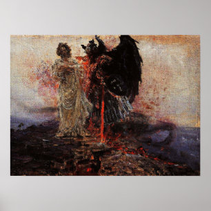 Póster Repin - Sígueme Satan 1895
