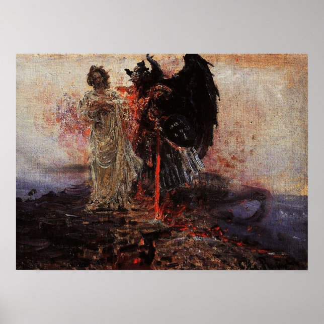 Póster Repin - Sígueme Satan 1895 (Frente)