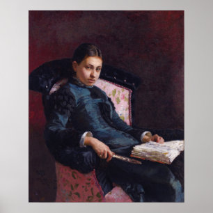 Póster Repin - Vera Repina, esposa de artista 1878