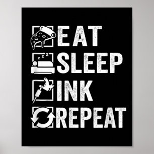 Póster Repite la tinta del sueño, el artista del tatuaje 