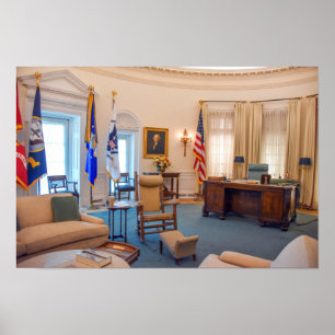 Póster Réplica de la Oficina Oval de Lyndon Baines Johnso