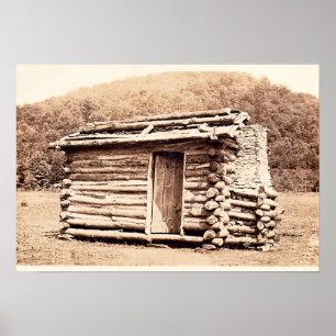 Póster Réplica de la primera cabina construida en Kentuck