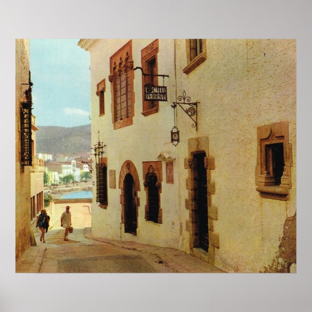 Póster Replica Vintage Spain,  Sitges Old city (Frente)